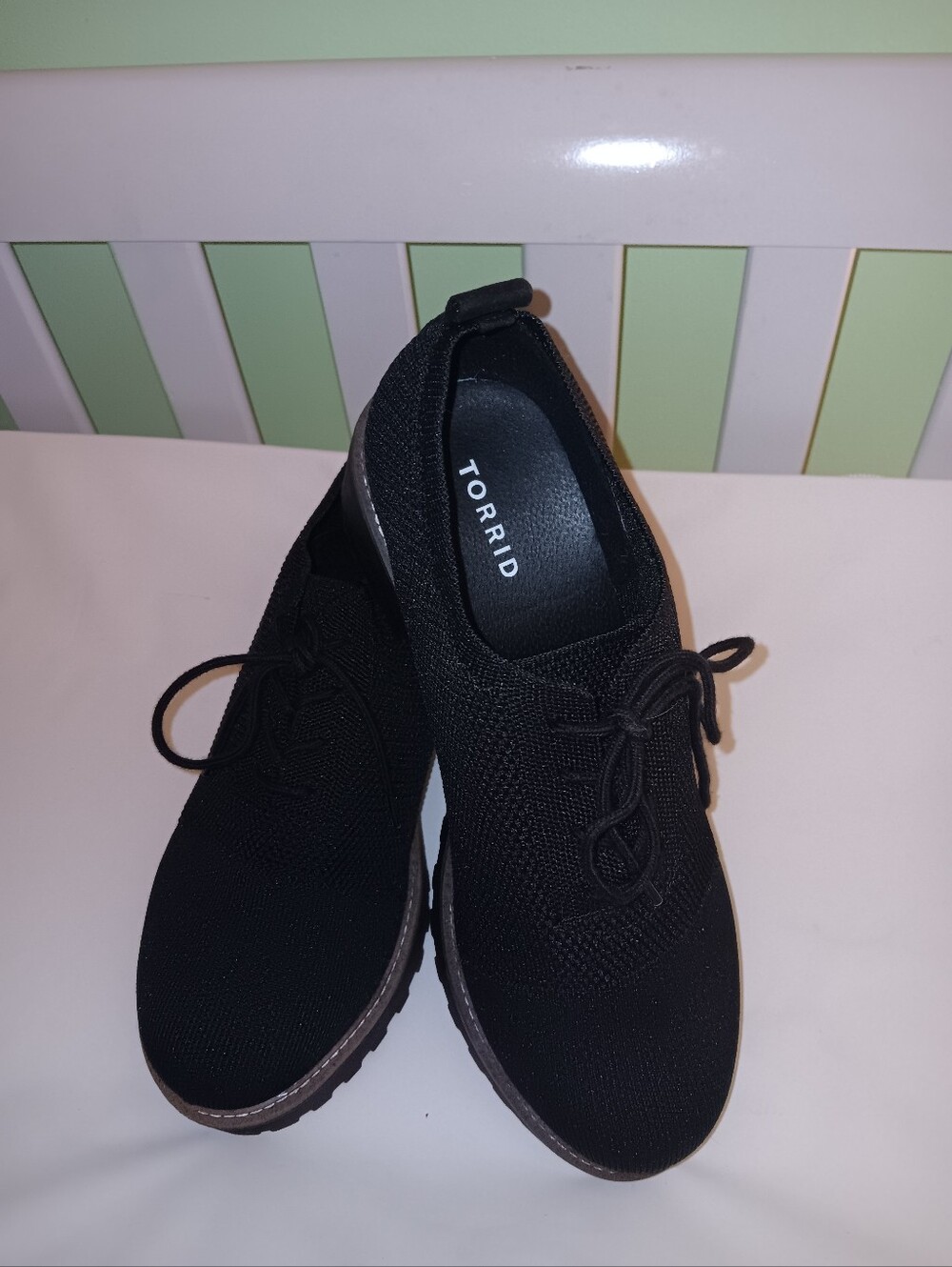 Nwob Torrid Black Oxford Platform Chunky Heel Shoes